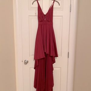 Akira High Low Dress Red Medium